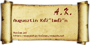 Augusztin Kálmán névjegykártya